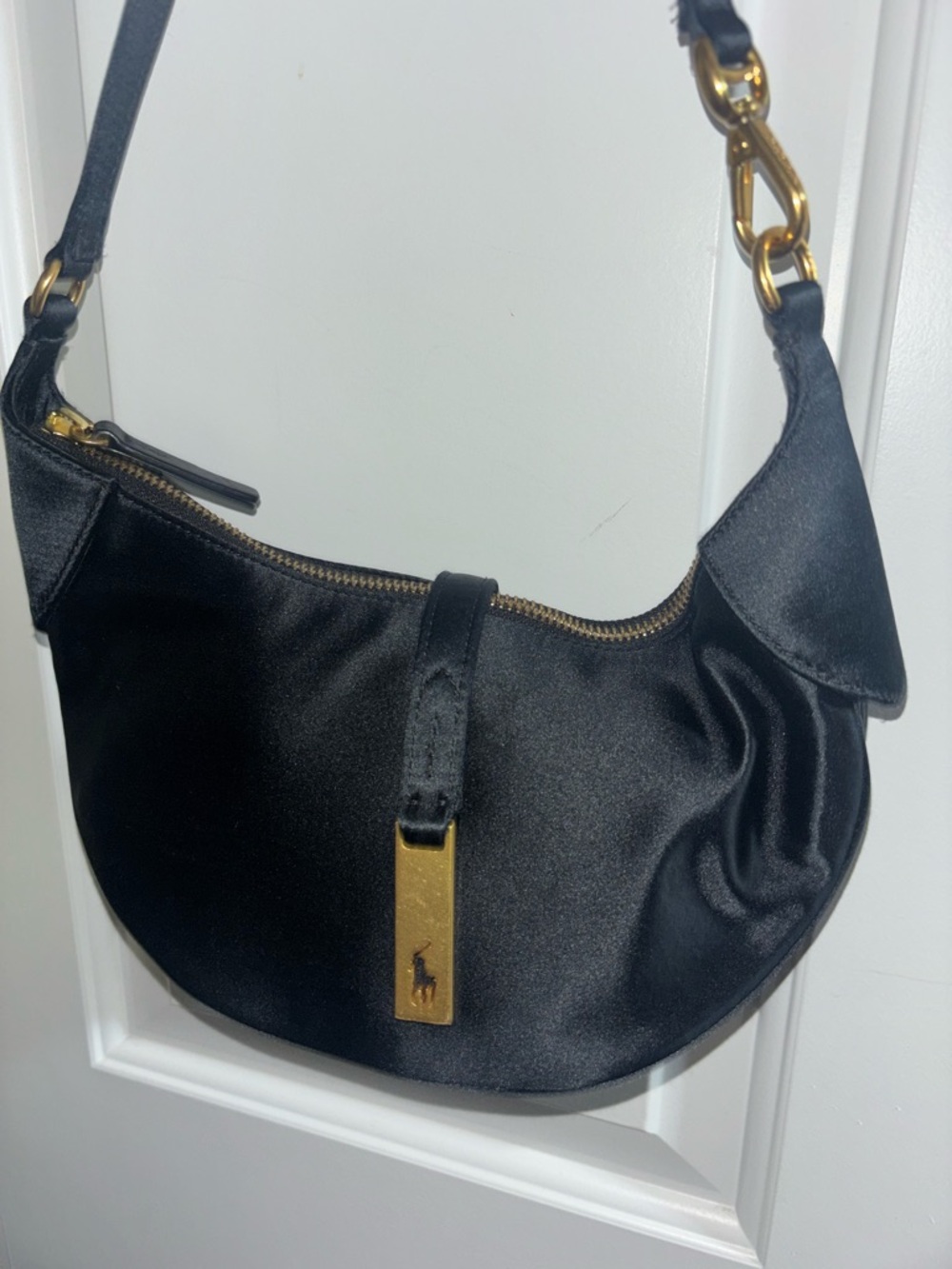 Polo ID satin mini shoulder bag - Picture 6 of 6
